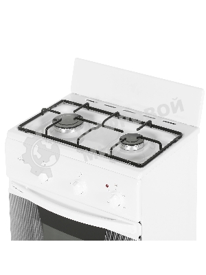 Плита комбинированная Flama CK 2202 W белый, конфорок 2 шт, духовка 30 л, 50 см x 85 см x 38 см