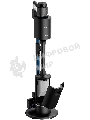 Пылесос вертикальный Grundig VCP 9330 черный/синий, питание от аккумулятора, 150 Вт, уборка сухая, пылесборник 0.5 л