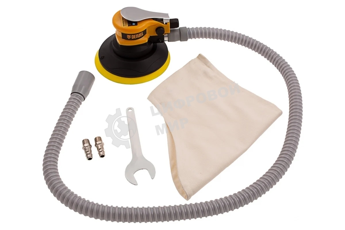 Эксцентриковая шлифовальная машина Denzel EPG150, 150 мм, 10000 об/мин, 5 мм, 160 л/мин
