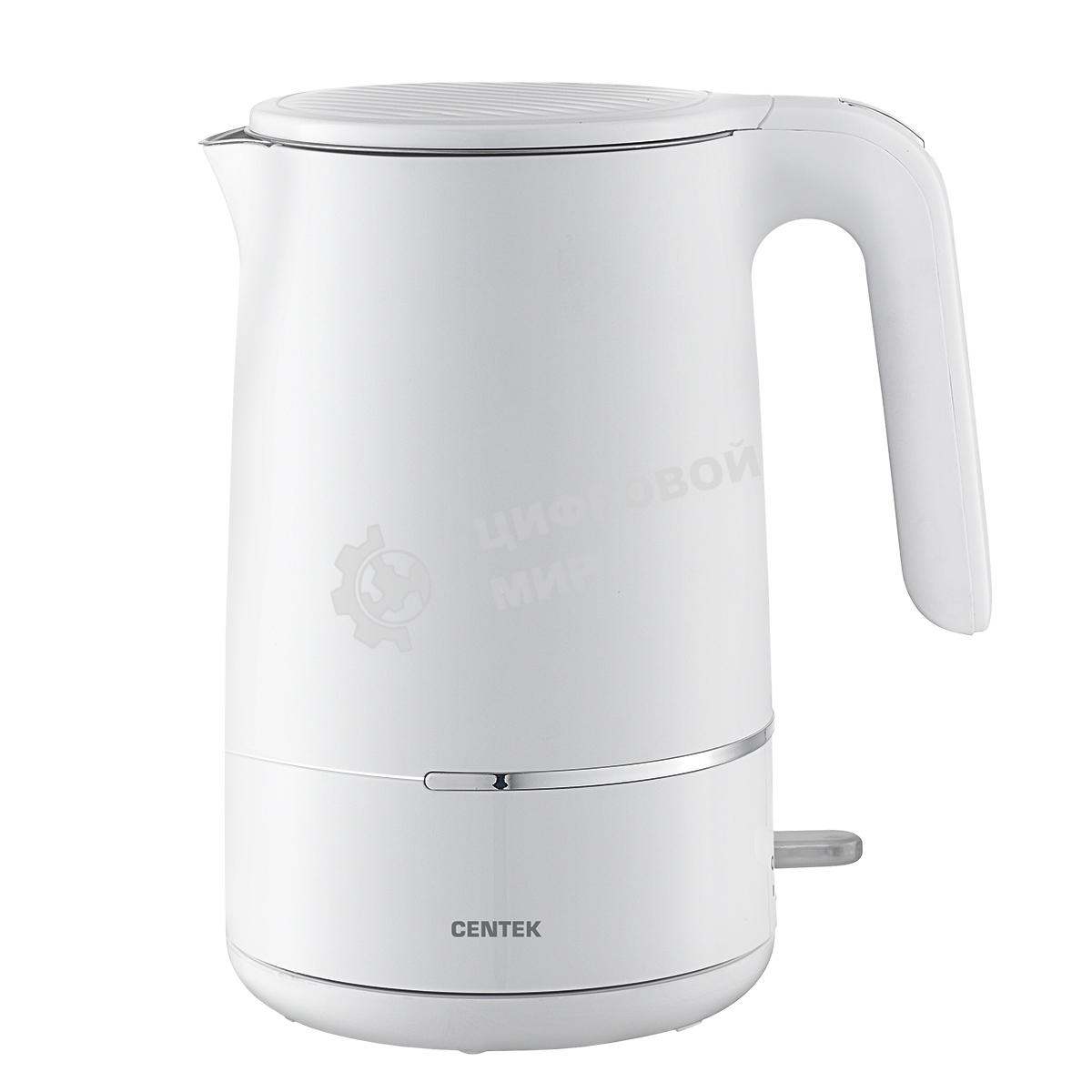 Чайник электрический Centek CT-1012 (белый) 1.5л, 2200 Вт, двойные стенки, бесшовная колба, эффект термоса