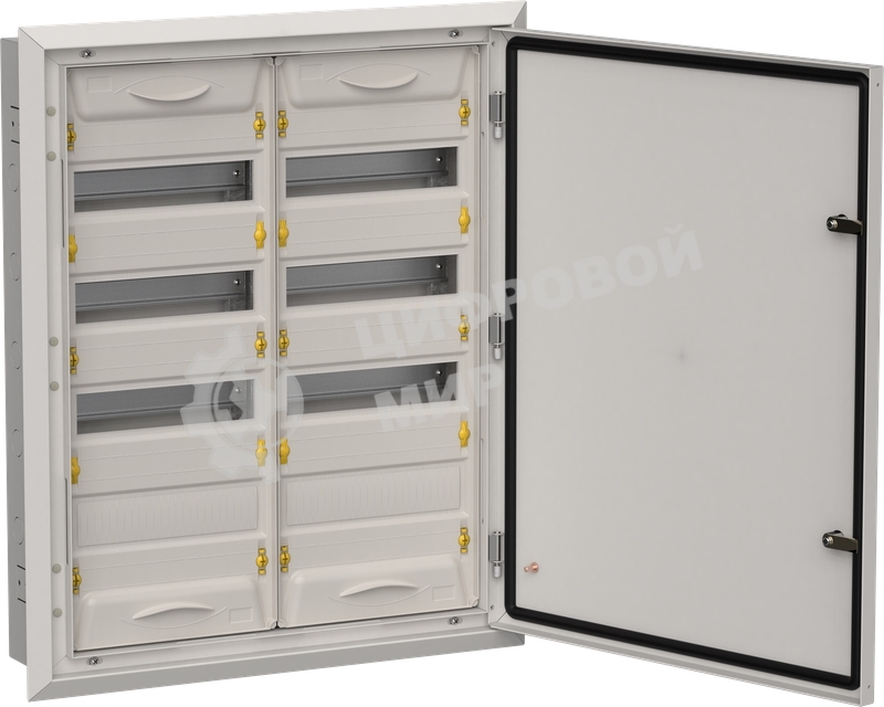 Корпус металлический IEK TITAN 5 ЩРв-96 (2х48) 755х625х130мм IP31 серый (одна дверь)