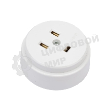 Розетка наружная разборная для плиты с заземлением 32А белая РПпл10-01-Ст