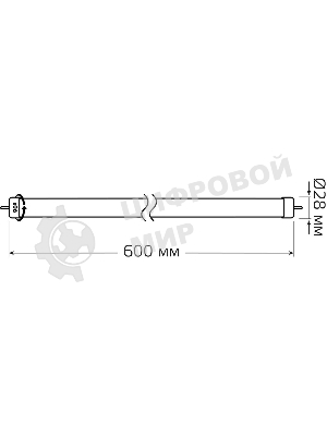 Лампа светодиодная Gauss Elementary T8 10Вт 4000К G13 780лм 600мм стекло поворотная