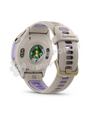 Умные часы Garmin Forerunner 970 золотистый титановый безель, серо-фиолетовый ремешок 47мм