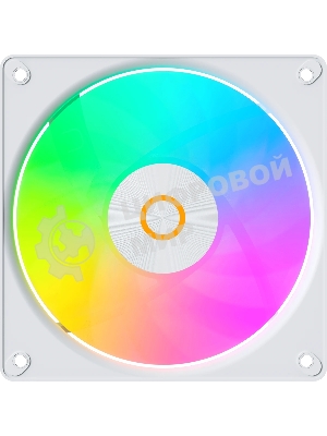 Вентилятор для корпуса Ocypus Gaммa F12 Elite WH ARGB REVERSE BLADE 3 IN 1, 120x120x25мм, 4-PIN PWM, 600-1800 RPM, 26 DBA MAX, HYDRO BEARING