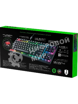 Клавиатура Razer DeathStalker V2 Pro Tenkeyless гибридная, USB Type-A, Bluetooth, радиоканал, чёрный