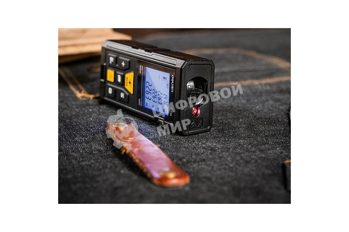 Лазерный дальномер Deli DL4168 (Диапазон измерения 0,05~40м, точность измерения: ±3мм)