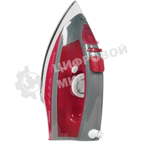 Утюг Energy EN-328 бордовый, 2000 Вт, стальная подошва (270053)