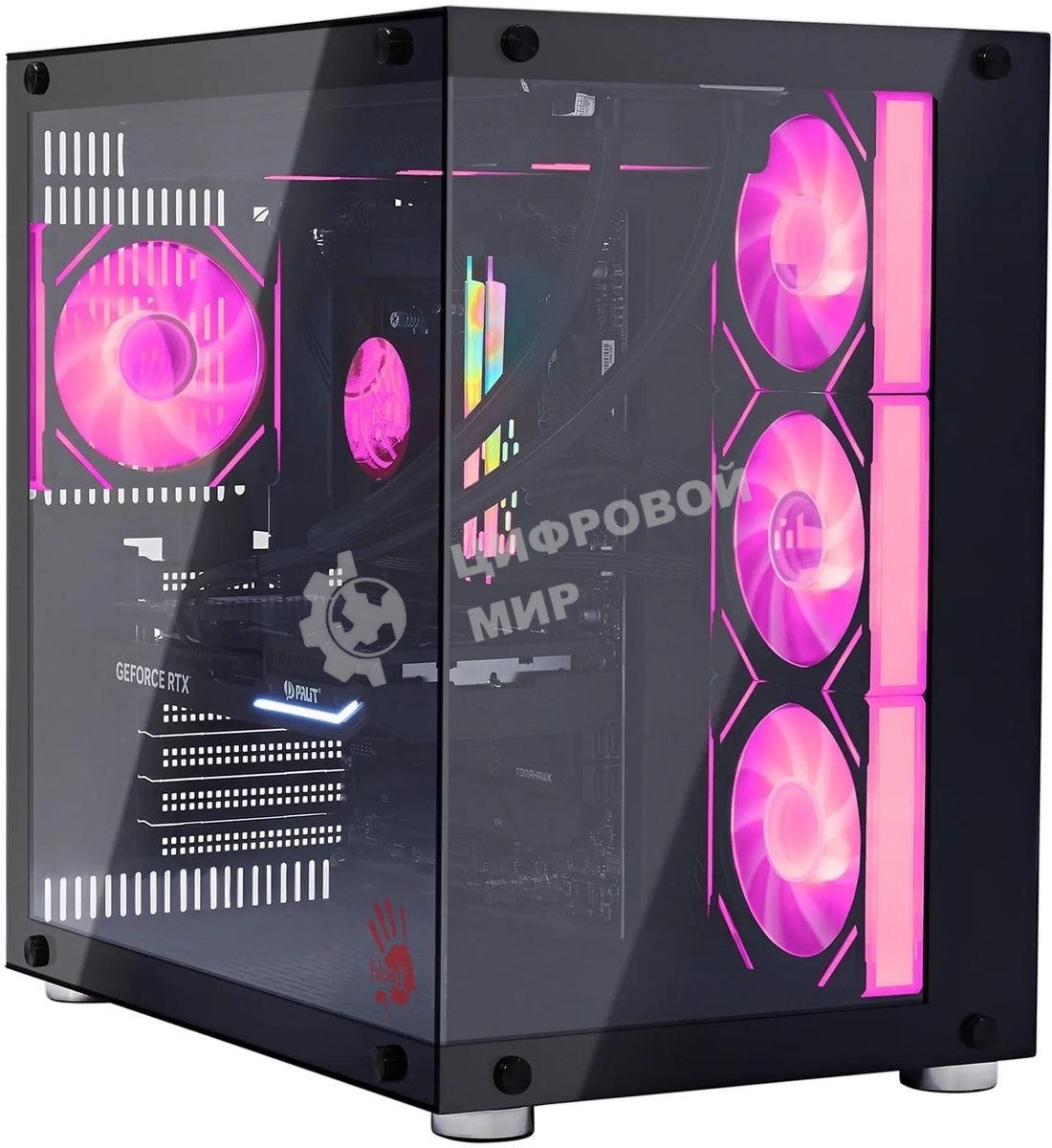 Компьютер Bloody BD-PC CZ79C3 MT i7 14700KF (3.4) 64Gb SSD 1Tb RTX 5070Ti 16Gb Win 11H 64 2.5xGbitEth 850W черный (RUS) (2129080)