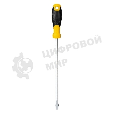 Отвертка шлицевая Deli DL6382501 8х250мм CR-V, Двухкомпонентная ручка. Хромированная