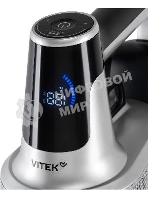 Пылесос вертикальный Vitek VT-CLS01LIGHT темно-серый/серебристый, питание от аккумулятора, 250 Вт, уборка сухая, пылесборник 0.55 л