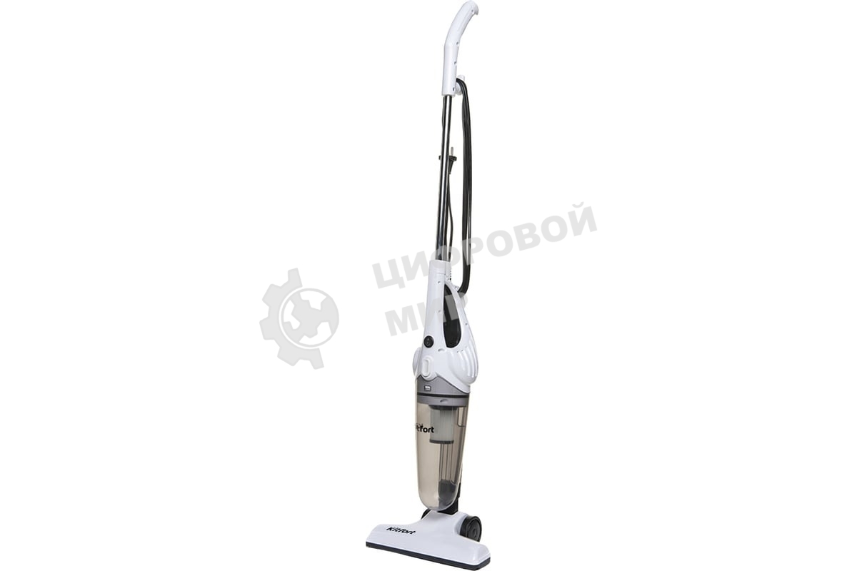 Пылесос вертикальный Kitfort КТ-510 белый, питание от сети, 650 Вт, уборка сухая, пылесборник 1,2 л