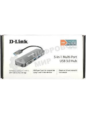 USB-концентратор D-Link DUB-1325/A2A, USB 3.0, USB 3.0, SD/microSD, USB