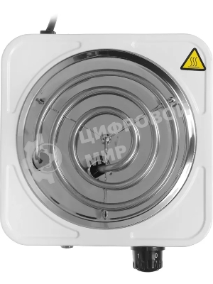 Электрическая плитка Centek CT-1508 (белый) 1конфорка ТЭН 140мм, 1000Вт, индикатор работы