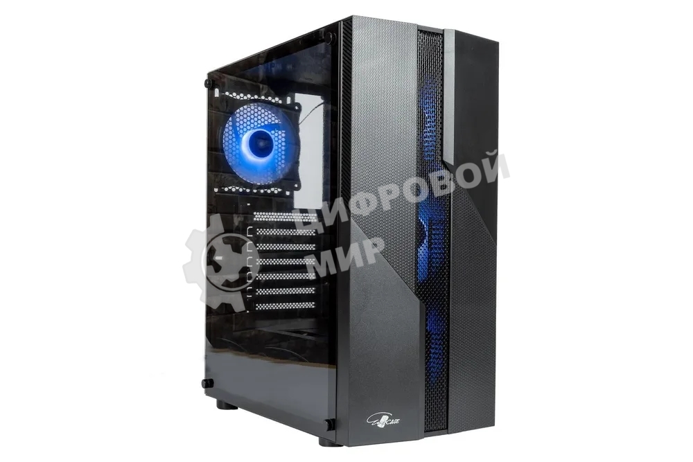 Компьютерный корпус ATX Eurocase A85 4ARGB черный без БП закаленное стекло USB 3.0