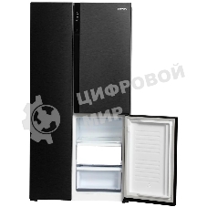 Холодильник Hyundai CS5073FV графит трехкамерный инвертер Side by Side 292/167л морозилка сбоку