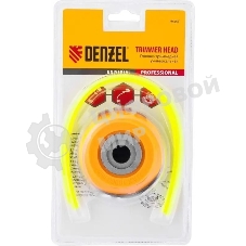 Головка триммерная Denzel универсальная алюминиевый корпус, леска до 4 мм D