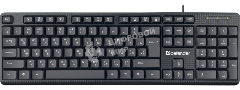 Клавиатура проводная Defender Daily HB-162, USB, черный