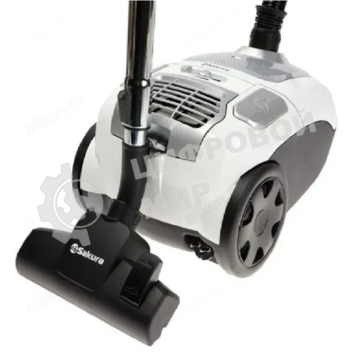 Пылесос Sakura SA-8316W черный/белый, 450/2400 Вт, уборка сухая, пылесборник мешок 4 л