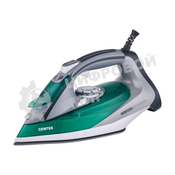 Утюг Centek CT-2309 зеленый/серый, 2800 Вт, 40 г/мин, 145 г/мин, 270 мл