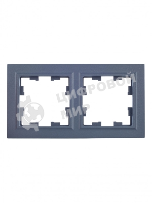 Рамка 2-местная IEK BRITE РУ-2-БрМ маренго