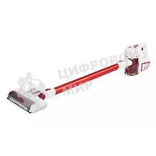 Пылесос вертикальный Harper HVC-VR01 белый/красный, питание от аккумулятора, 75 Вт, уборка сухая, пылесборник 0.8 л