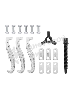 Съемник подшипников трехзахватный Deli DL-S3 75мм(рабочий ход болта), внешний диаметр 15-80мм, внутренний диаметр 35-60мм, сталь 45#