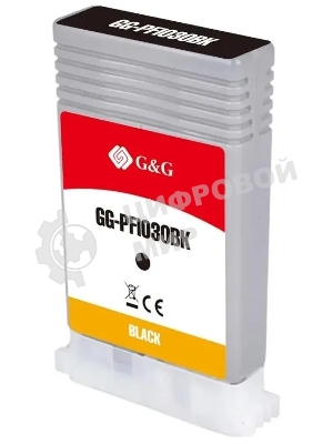 Картридж струйный G&G GG-PFI030BK PFI-030BK черный (55мл) для Canon imagePrograf TA-20/30 TM-240/340