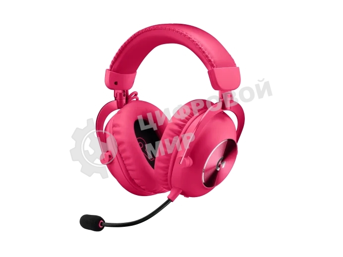 Гарнитура беспроводная/проводная игровая Logitech G Pro X 2 Wireless, розовый 981-001275