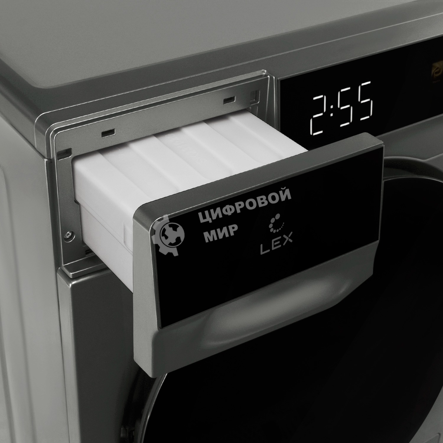 Сушильная машина LEX LDM12GrBlThD серый, 10 кг, сушка - конденсационная, программ - 16, 60 x 85 x 62 см