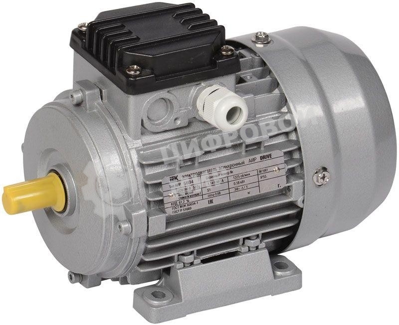 Электродвигатель IEK DRV056-B4-000-2-1510 асинхронный трехфазный, АИР 56B4 380В 0,18кВт 1500об/мин 1081