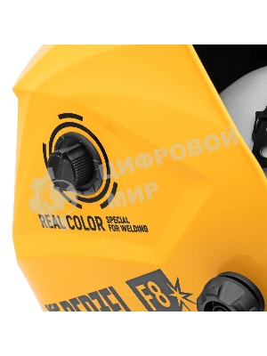 Щиток защитный лицевой (маска сварщика) Denzel F8, см. окно 100х50, Real Color, DIN 4-8/9-13