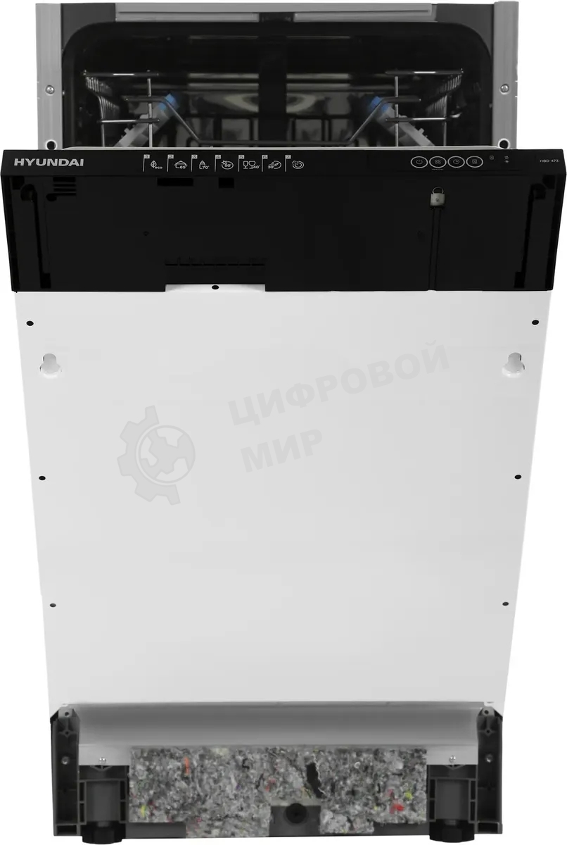 Встраиваемая посудомоечная машина Hyundai HBD 473, черный, 44.8 см, 10 компл., 49 дБ, класс A++