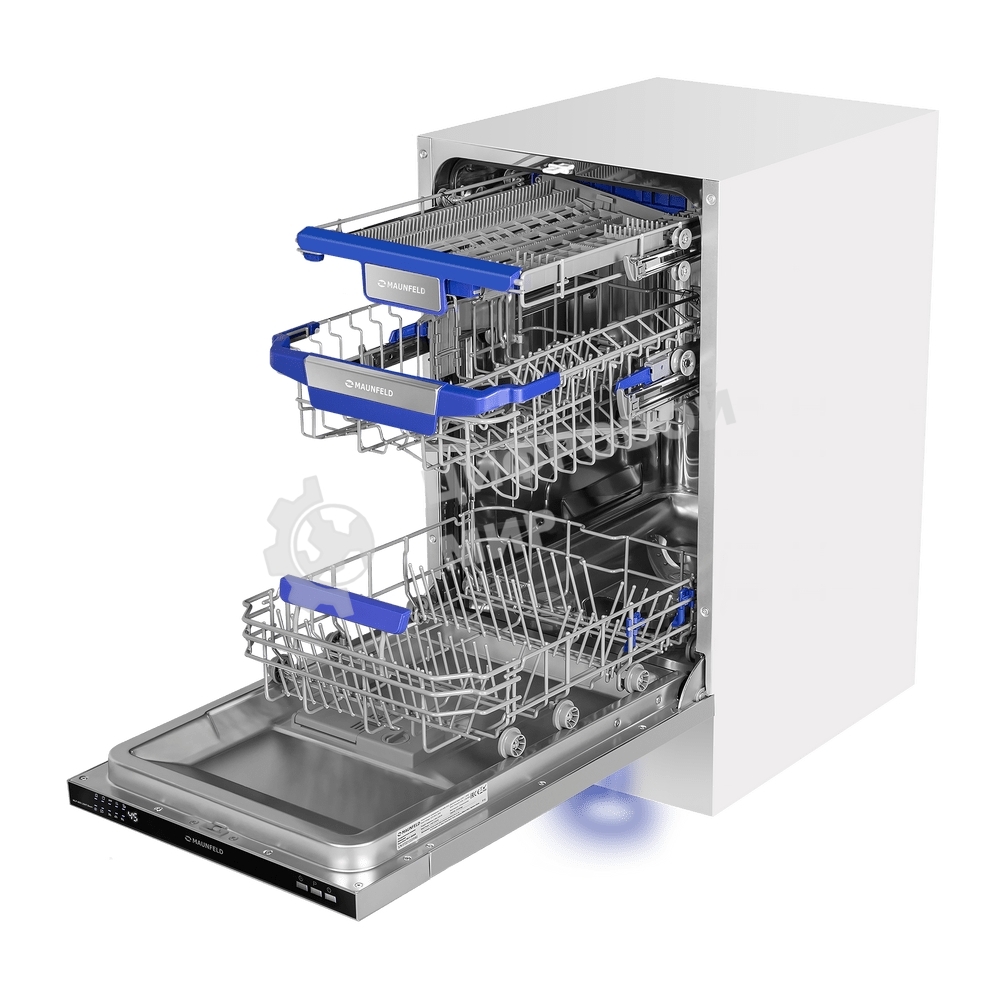 Встраиваемая посудомоечная машина Maunfeld MLP-083I, черный, 44.8 см, 10 компл., 49 дБ, класс A++