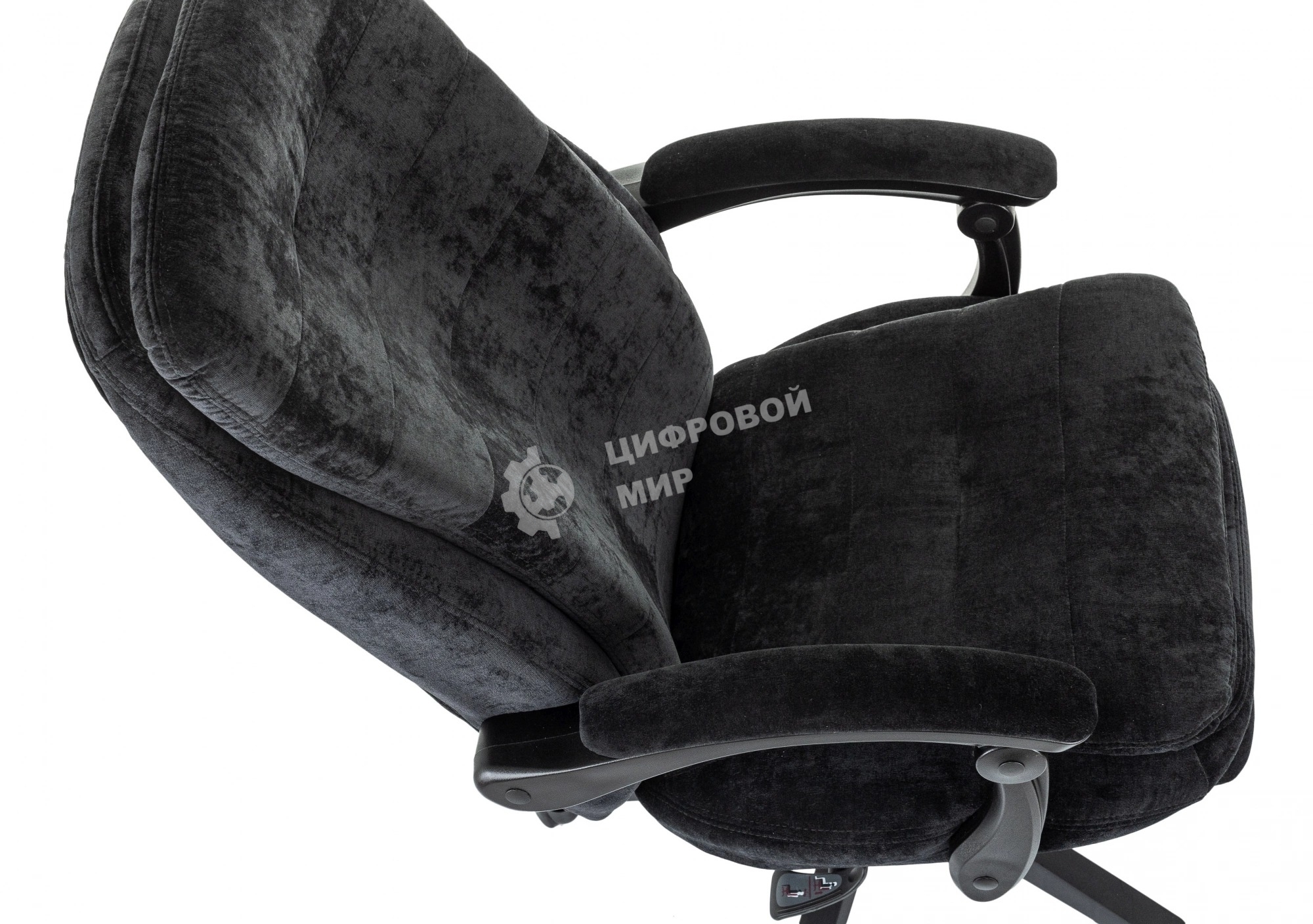 Кресло руководителя Бюрократ T-9950MSG-F Fabric черный Light-20, крестов. пластик, подст. для ног