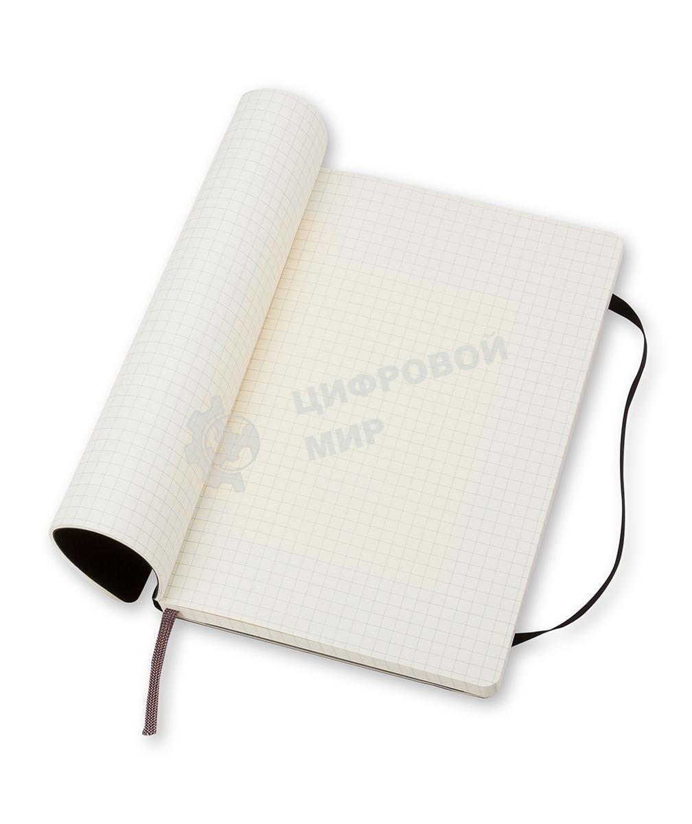 Блокнот Moleskine CLASSIC SOFT QP617 Large 130х210мм, 192 страниц, клетка, мягкая обложка, черный