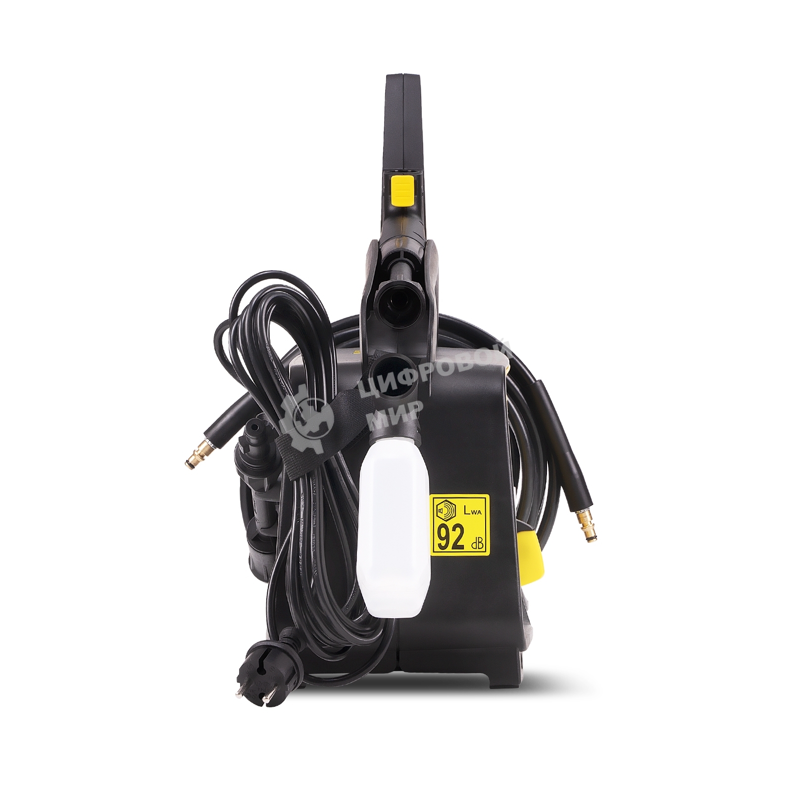 Мойка высокого давления 120/70 бар, KOLNER K120M, компакт, 1400Вт, 390л/ч, метал.помпа, шланг ВД 5м, кабель 5м, самовсас, Auto stop (емкость для шампуня)