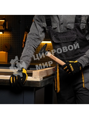 Молоток слесарный Denzel 400 г, кованый квадратный боек, буковая рукоятка