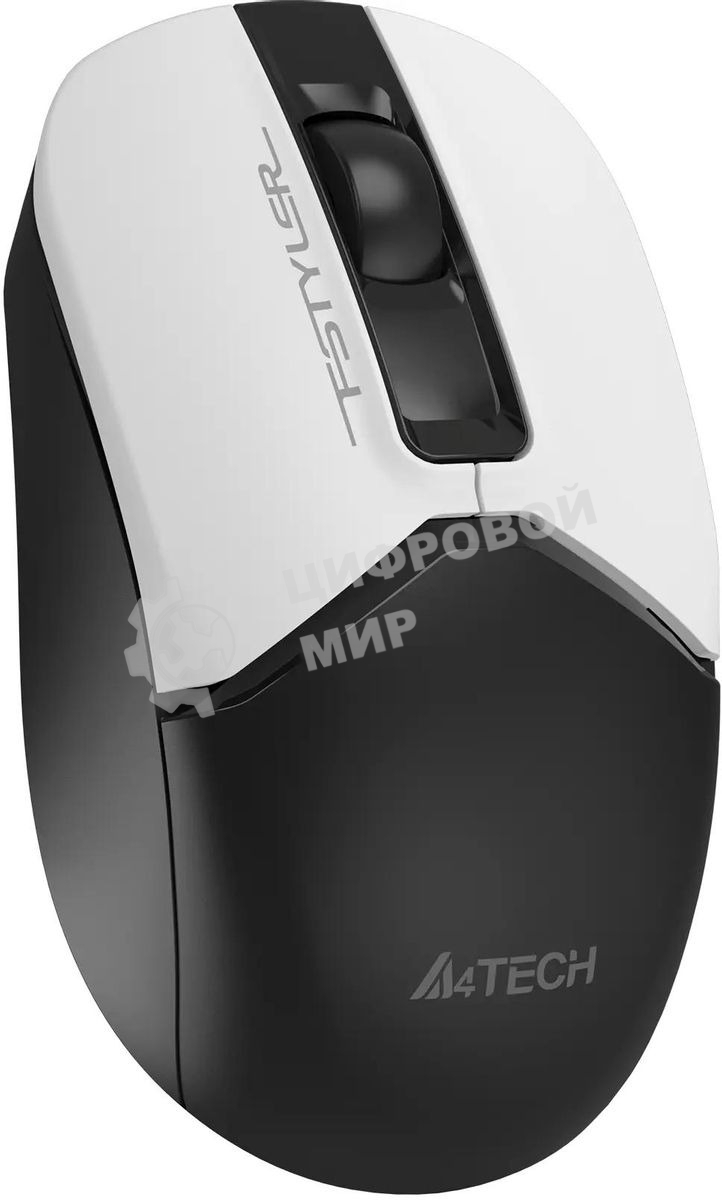 Мышь беспроводная A4Tech Fstyler FG12S белый/черный, 1200 dpi, радиоканал, USB, кнопки - 3
