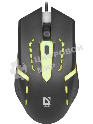 Мышь проводная Defender Flash MB-600L черный, 1200 dpi, USB, кнопки - 4