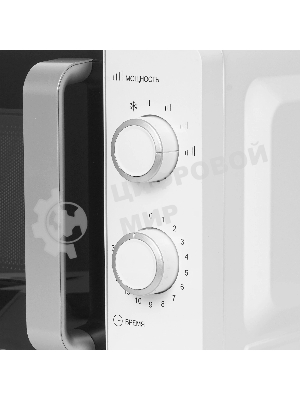 Микроволновая печь Renova MMS-20W1 белый/черный, 20 л, 700 Вт, переключатели - поворотный механизм