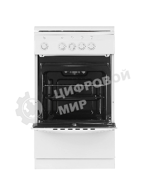 Плита газовая DeLuxe 5040.37 г (крышка) белый, конфорок 4 шт, духовка 43 л, 50 см x 85 см x 50 см