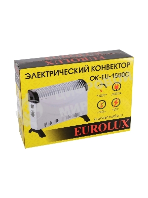 Конвектор электрический Eurolux ОК-EU-1500C белый, 1500 Вт, 20 м2, термостат