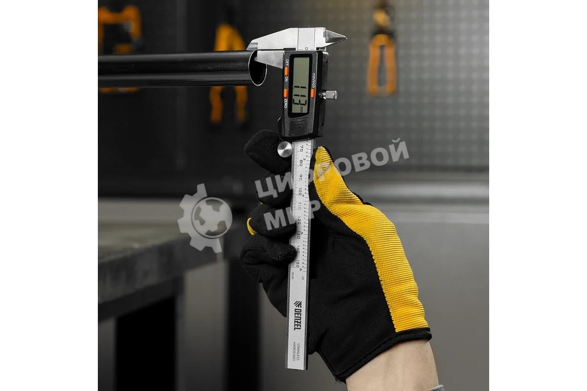 Штангенциркуль Denzel, 150 мм, электронный, с глубиномером