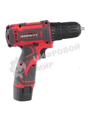 Дрель-шуруповерт аккумуляторная ПОБЕДА ДА-12П/1 Ли, 12 В, 2 Ач, аккумуляторная