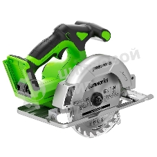 Циркулярная пила аккумуляторная GreenWorks GD24CS165, 24V, бесщеточная, 57 мм, без АКБ и ЗУ (1501607)