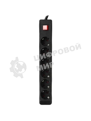 Сетевой фильтр SVEN Optima 1,8 м (6 розеток с защитными шторками) черный, цветная коробка