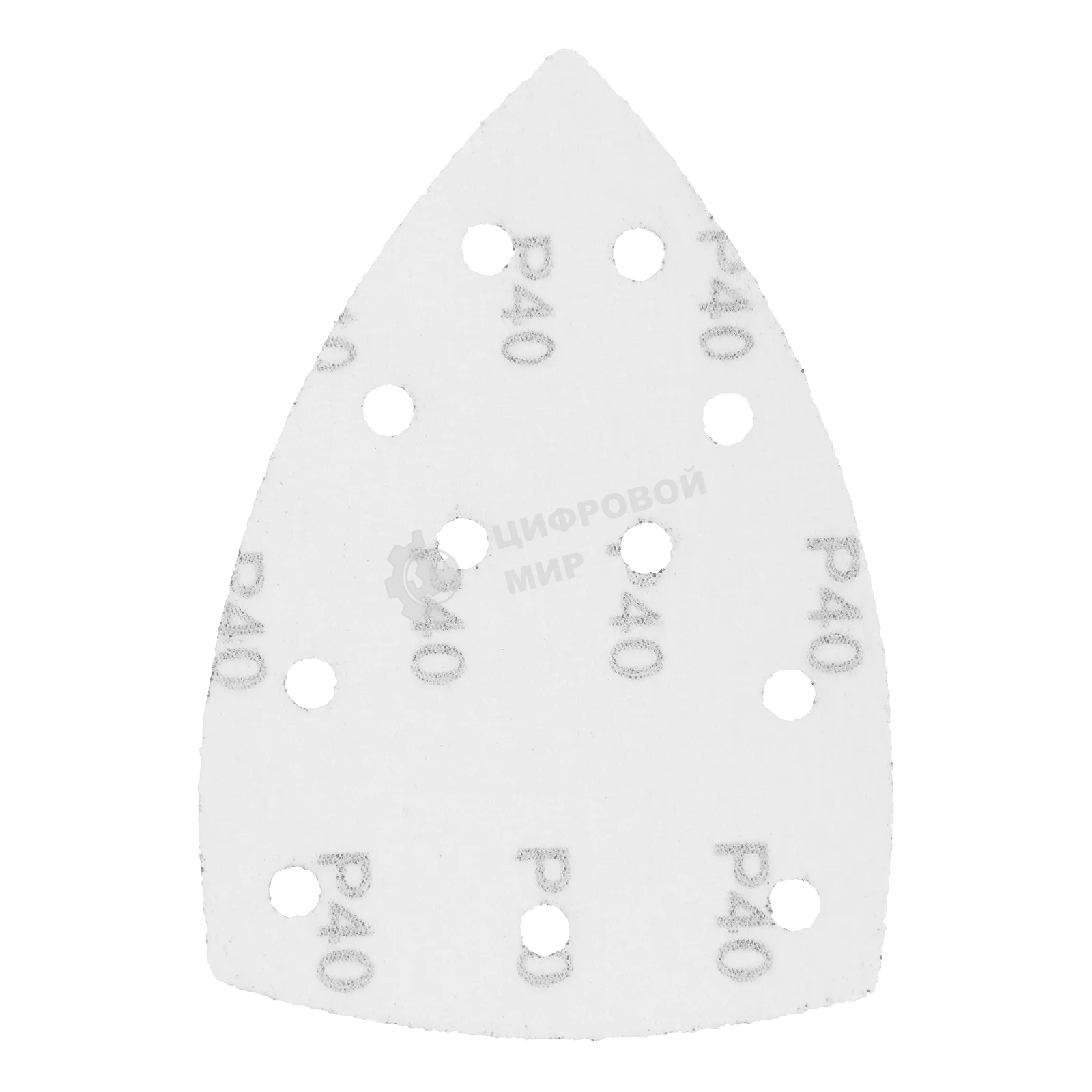 Треугольник абразивный Denzel на ворc. подложке под 