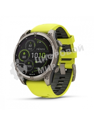 Смарт-часы Garmin Fenix 8 Solar Sapphire титановый угольно-серый DLC, черный 51мм