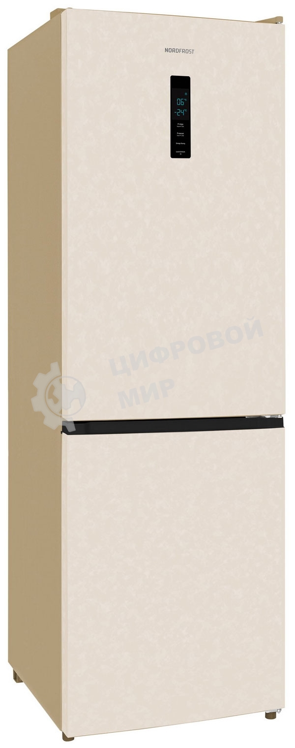 Холодильник Nordfrost RFC 350D NFYm бежевый мрамор двухкамерный 215/95 л морозилка снизу